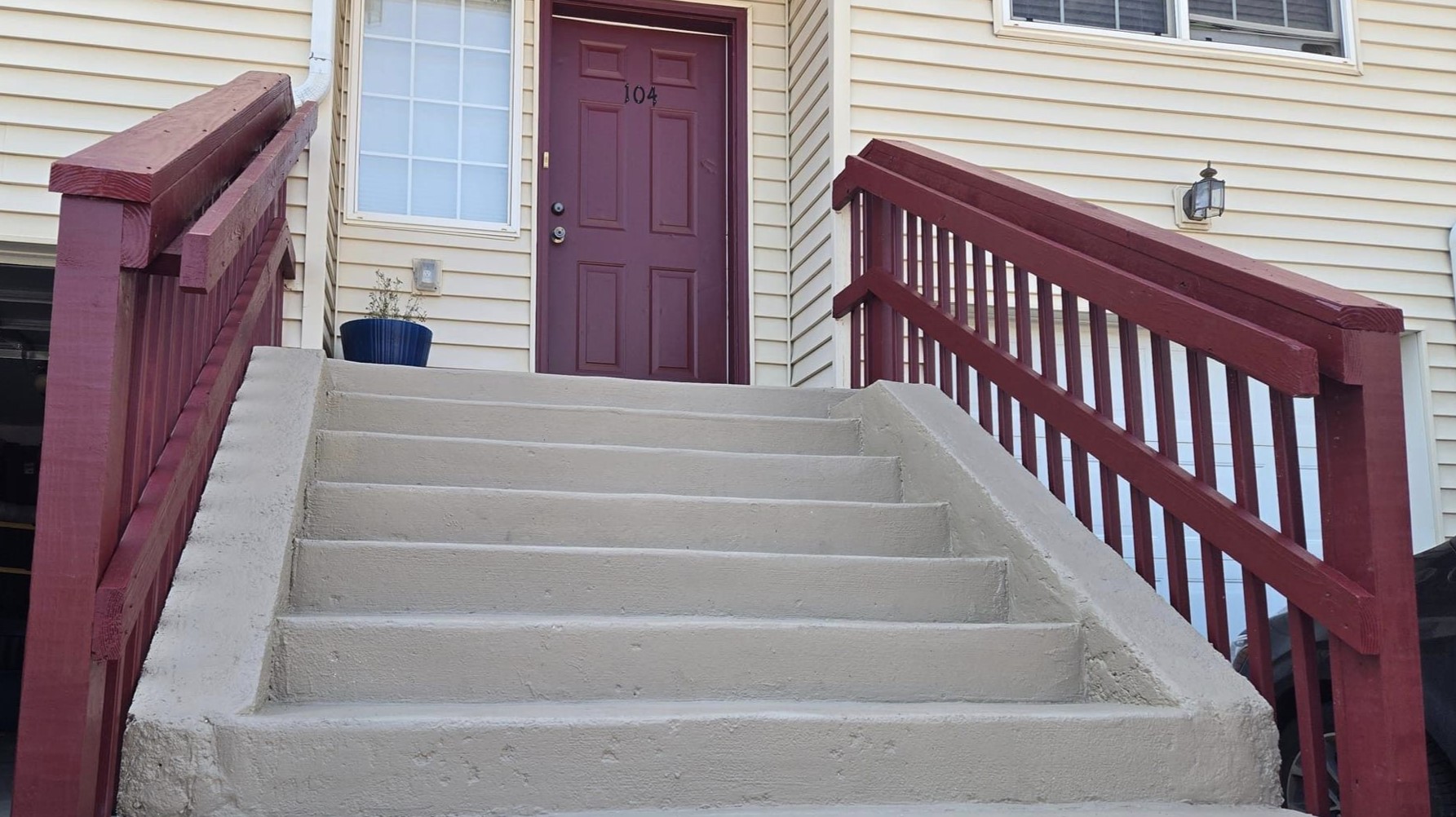 completed railing and stairs painting