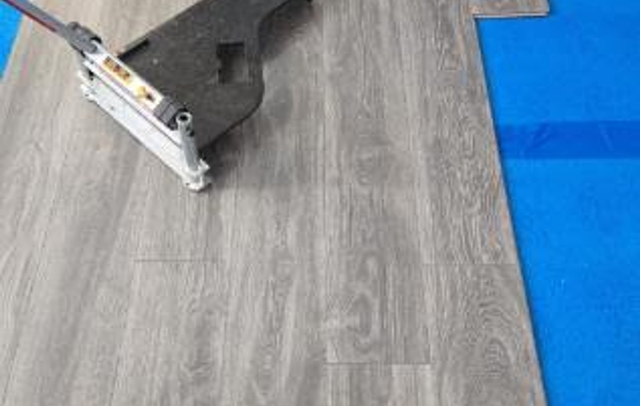 new tile flooring install in a Woodmoor home