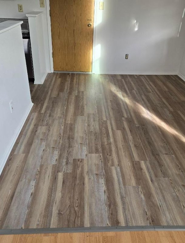 finished luxury vinyl plank flooring in a Woodmoor home