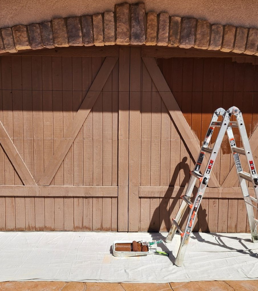 Garage door painting